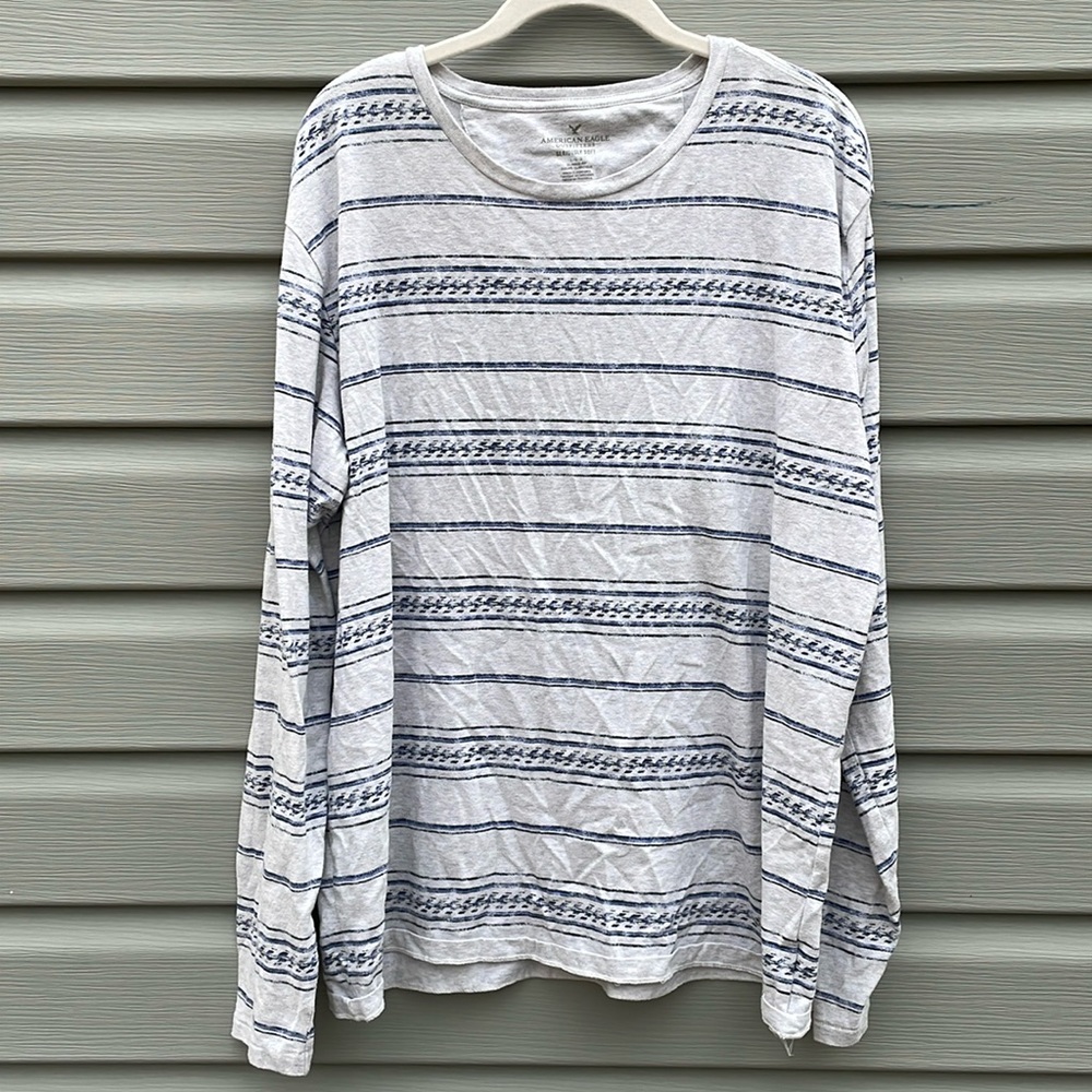 AEO Oatmeal Striped T-shirt